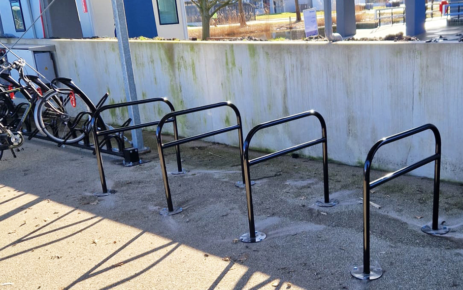 Leon arceau vélo avec lisse intermédiaire acier