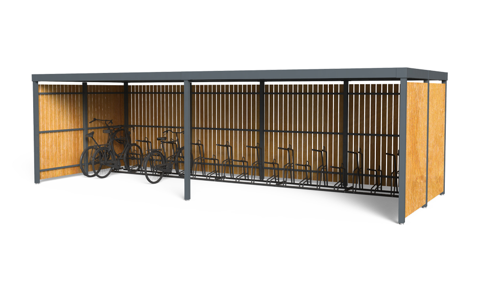 Parking à vélos Paleto ouvert bois