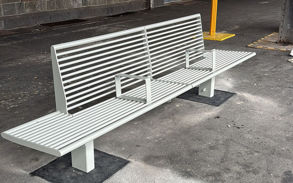 Calidum Light banc simple face avec dossier en acier