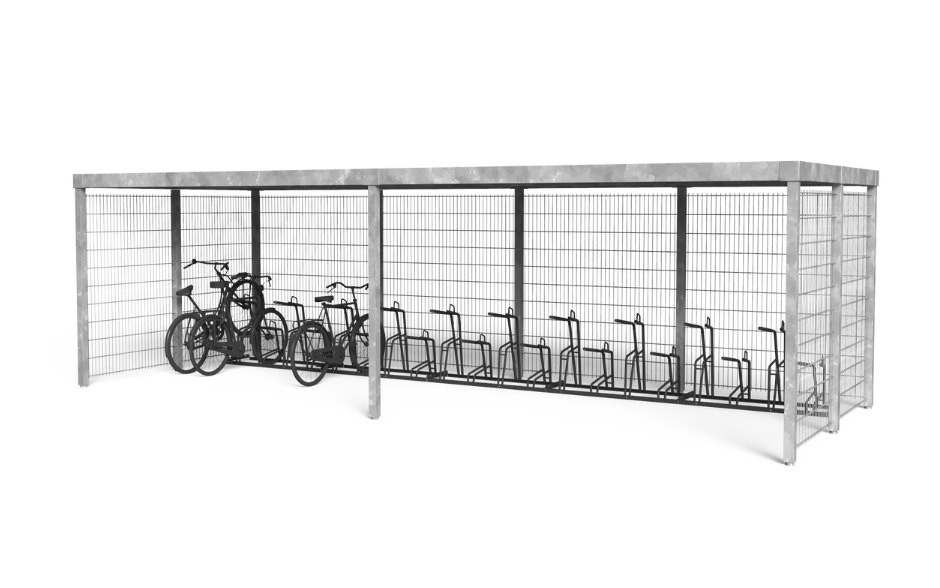 Paleto abri à vélos ouvert acier