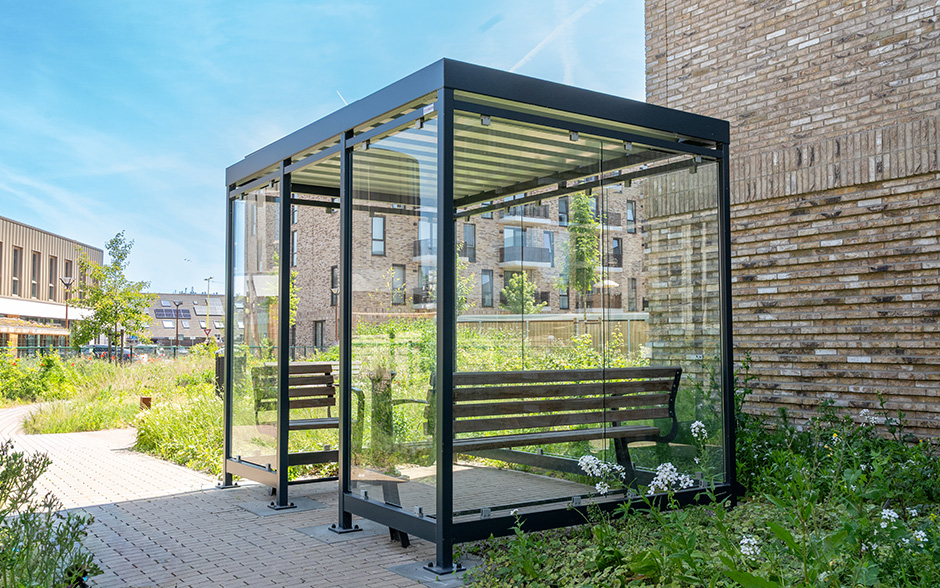 Vivanti banc pour seniors avec dossier 3 places bois