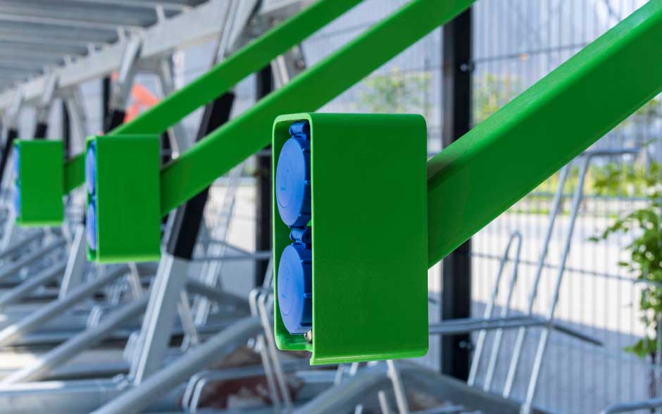 Paleto abri à vélos surélevé acier
