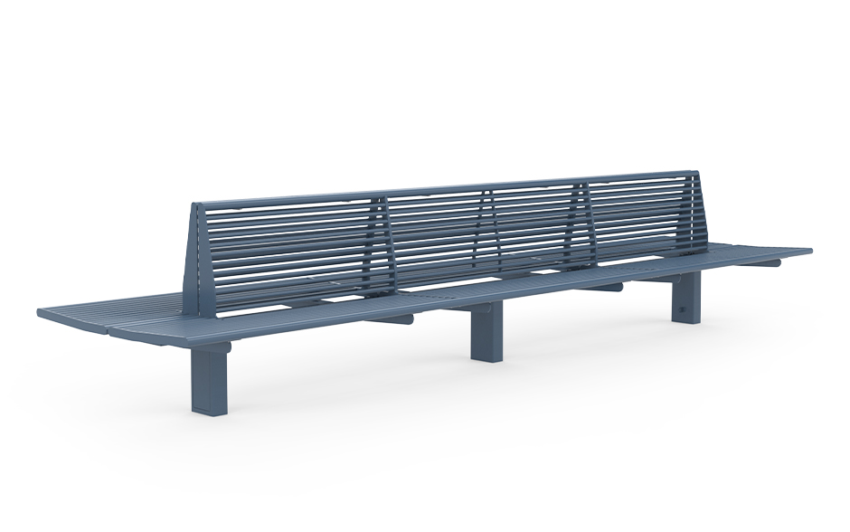Calidum Light banc double-face avec dossier en acier