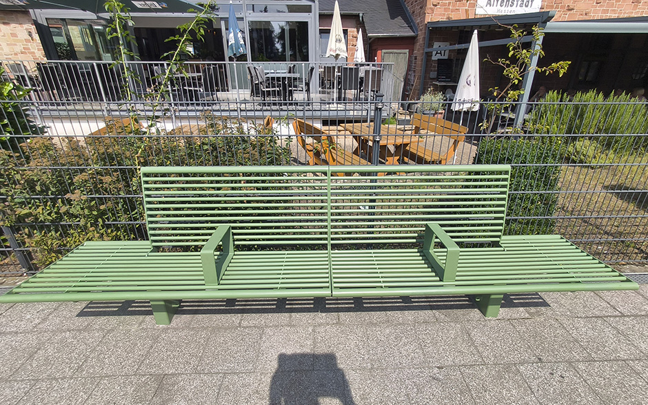 Calidum Light banc simple face avec dossier en acier