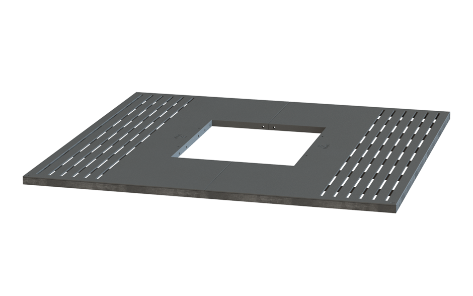 Scala grilles d'arbre rectangulaire acier