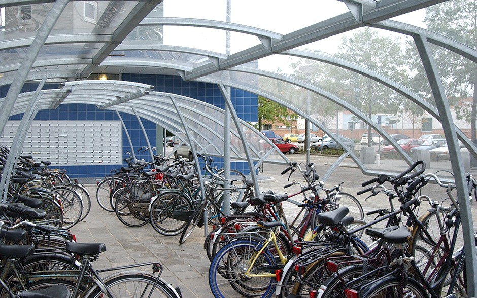 Abri à vélos Ligna double face