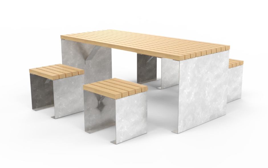 LINN set de pique-nique acier & bois
