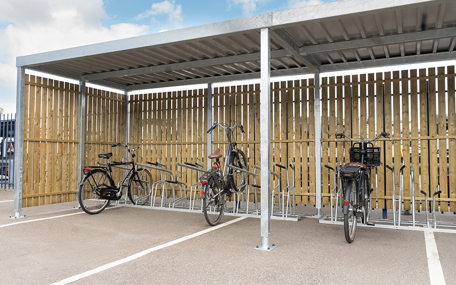 Paleto abri à vélos ouvert bois
