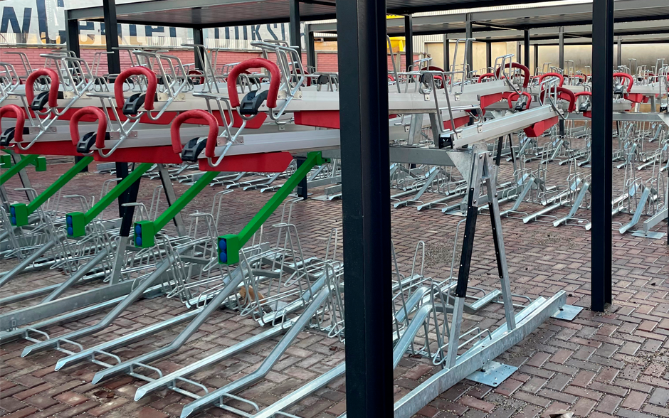 Rack double-étage Easylift Premium avec points de recharge